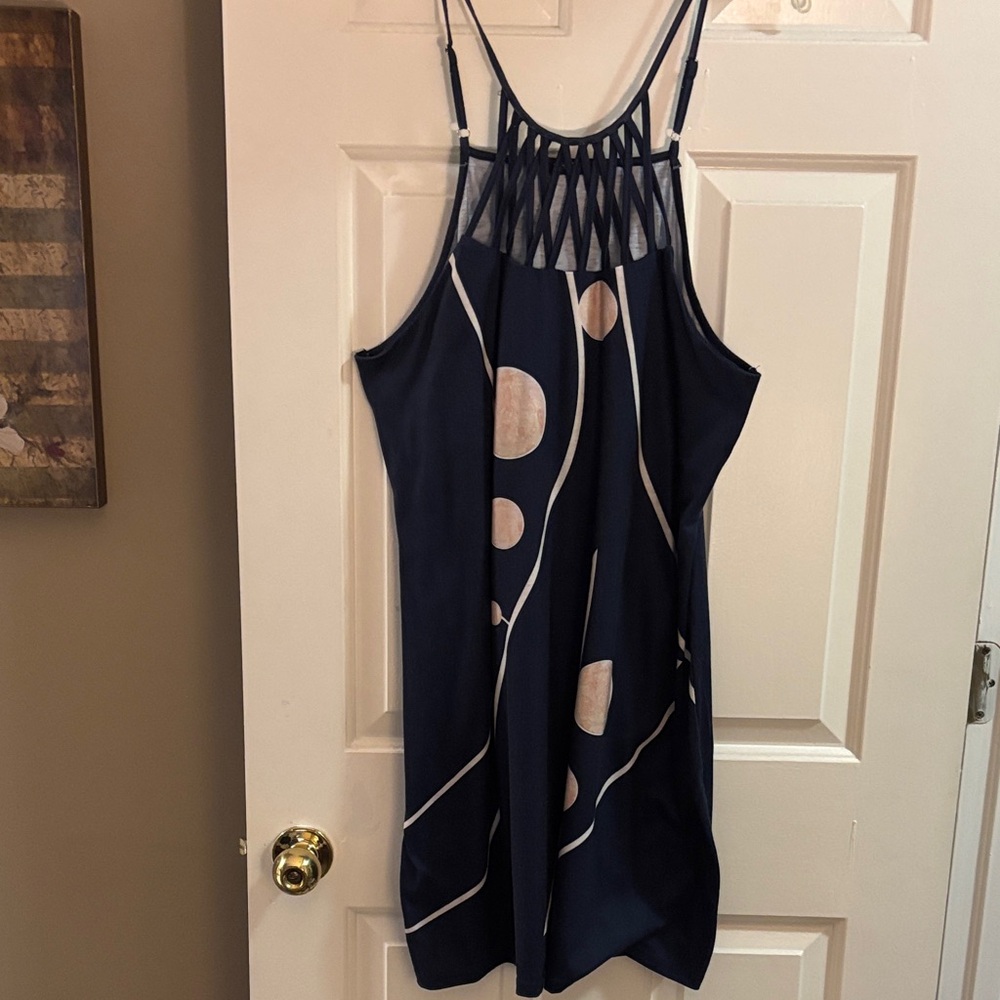 Chic Navy and White Mini Dress